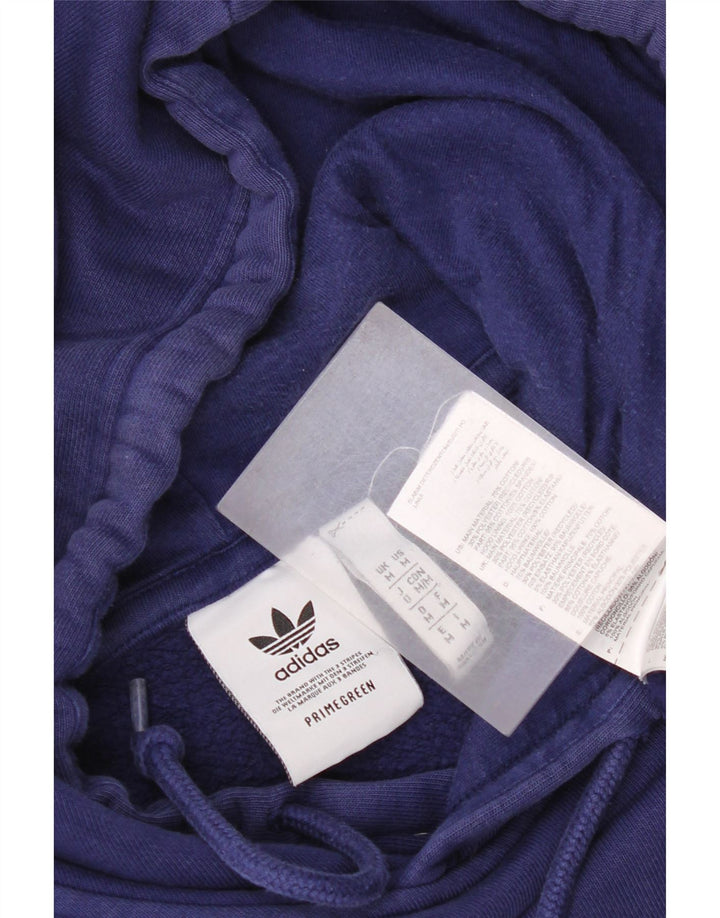 Adidas Mens Hoodie Jumper Médio Azul Marinho Algodão