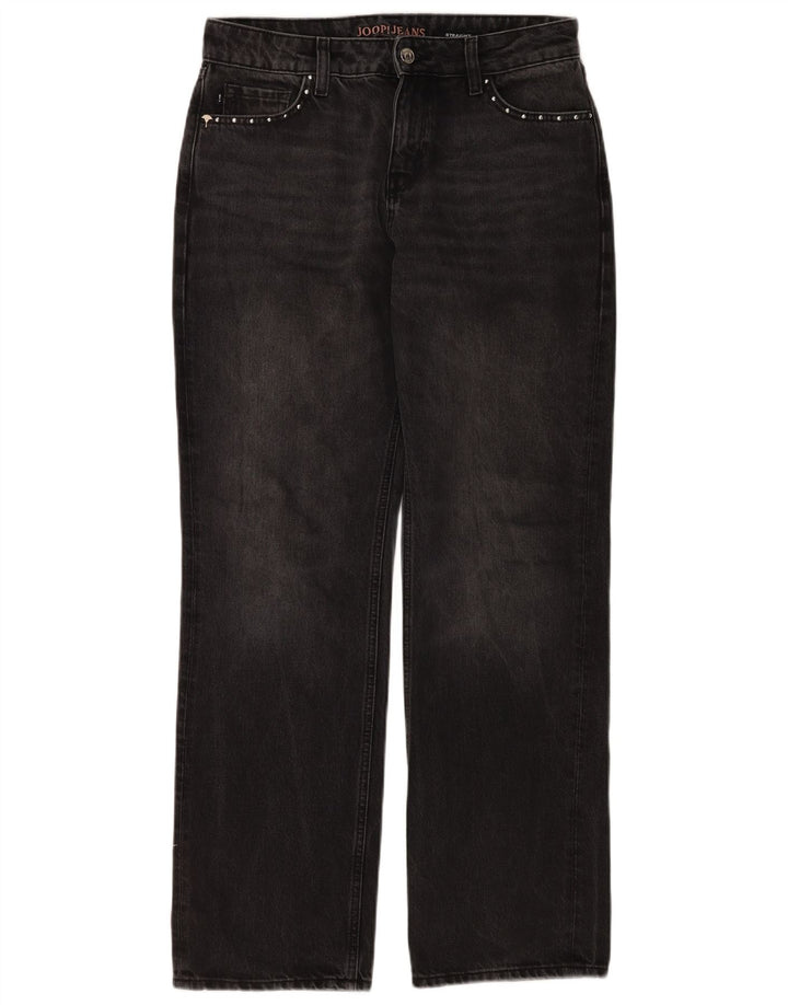Calça jeans reta feminina Joop W30 L32 algodão cinza