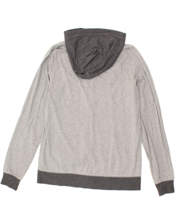 NIKE Womens Zip Hoodie Sweater UK 16 Large Grey Colourblock Cotton Vintage Nike and Second-Hand Nike from Messina Hembry 