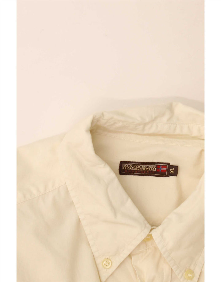 Camisa gráfica masculina Napapijri XL off white