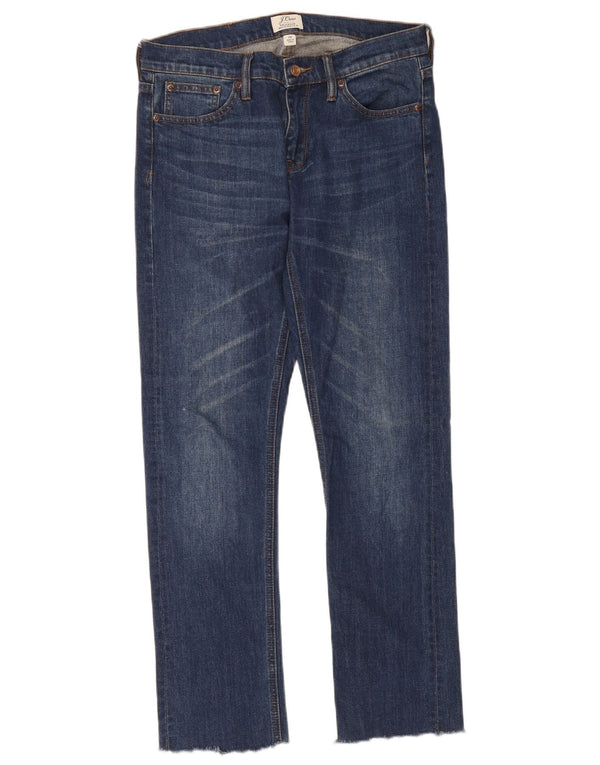 J. Crew Masculino Matchstick Straight Jeans W28 L28 Azul Algodão
