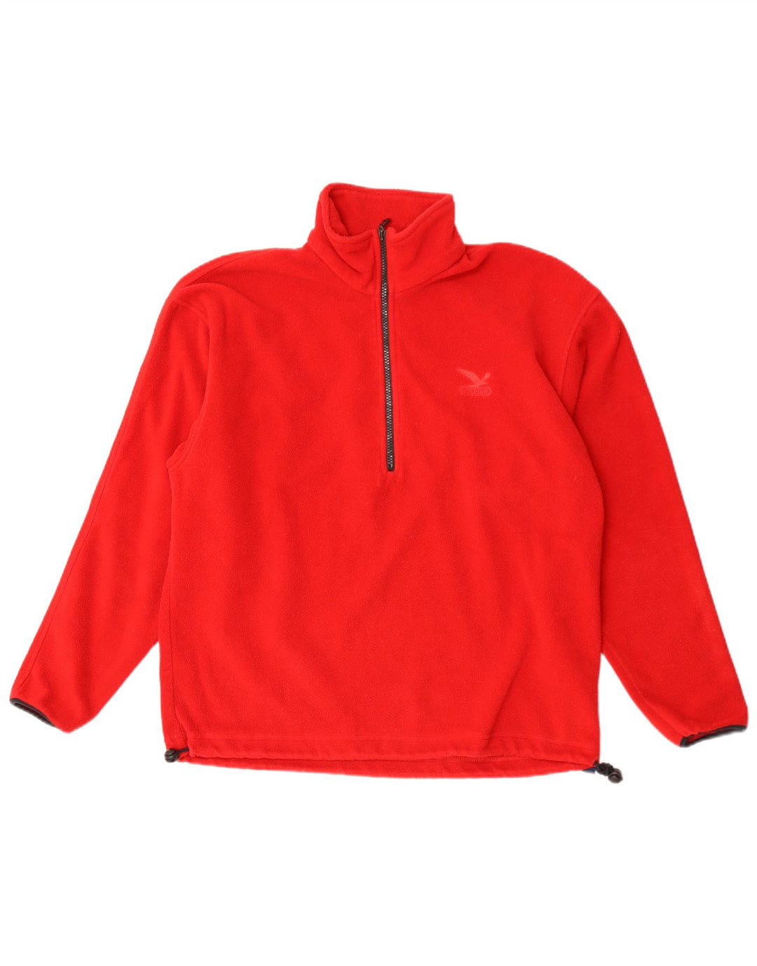 SALEWA Suéter masculino de lã com zíper e gola média poliéster vermelho