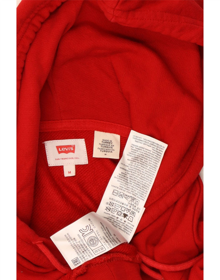 Moletom com capuz gráfico masculino Levi's médio algodão vermelho