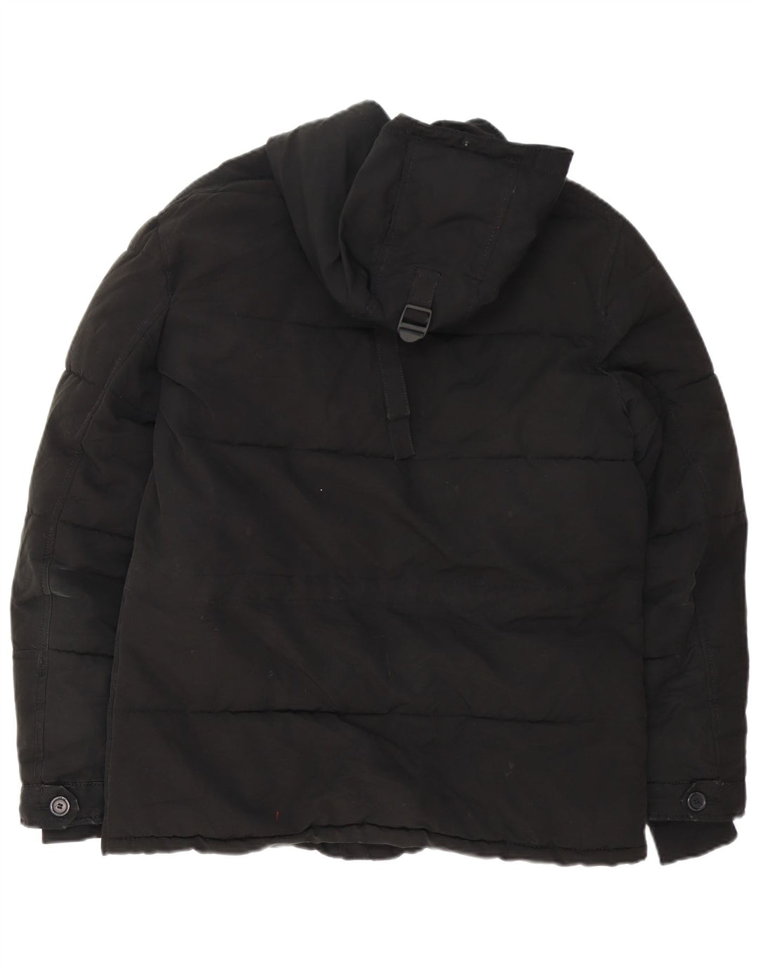 Zara Jaqueta masculina acolchoada com capuz UK 38 Médio Preto