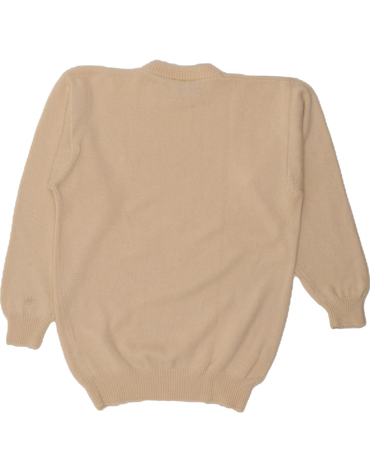 VINTAGE Mens Crew Neck Jumper Sweater IT 54 XL Beige Cotton Vintage Vintage and Second-Hand Vintage from Messina Hembry 