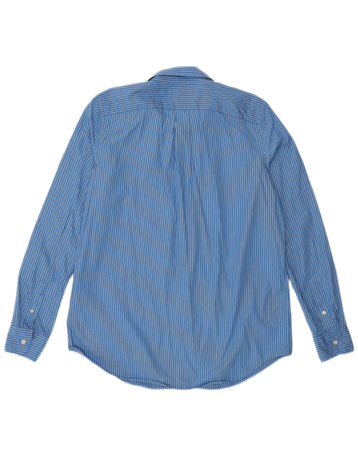 Camisa feminina Ralph Lauren EUA 8 algodão listrado azul médio