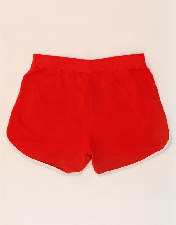 Shorts esportivos femininos Champion UK 12 médio algodão vermelho