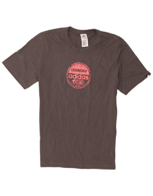 Camiseta Adidas Masculina Graphic Top Grande Algodão Cinza
