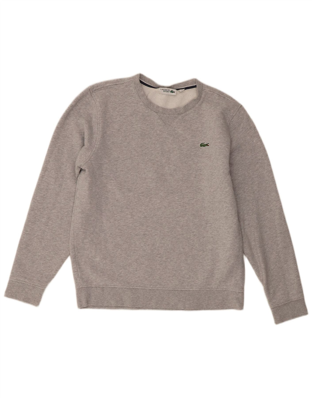 Moletom masculino Lacoste tamanho 4 algodão manchado cinza médio