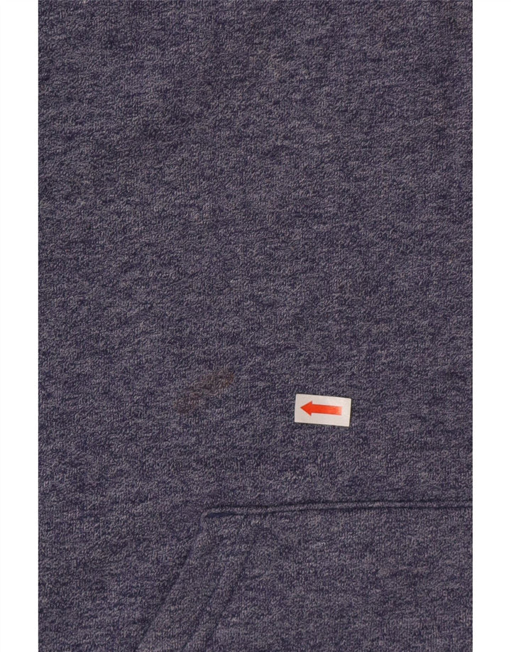 Quiksilver moletom masculino com capuz, algodão manchado azul médio