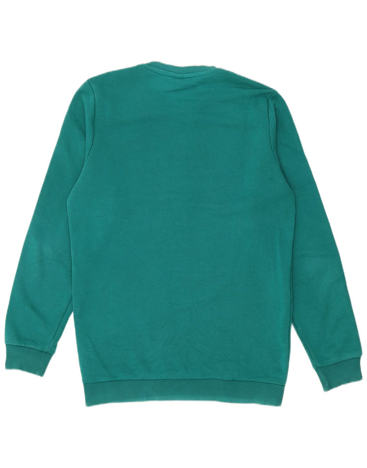 Fila Mens Graphic Moletom Jumper Pequeno Algodão Verde