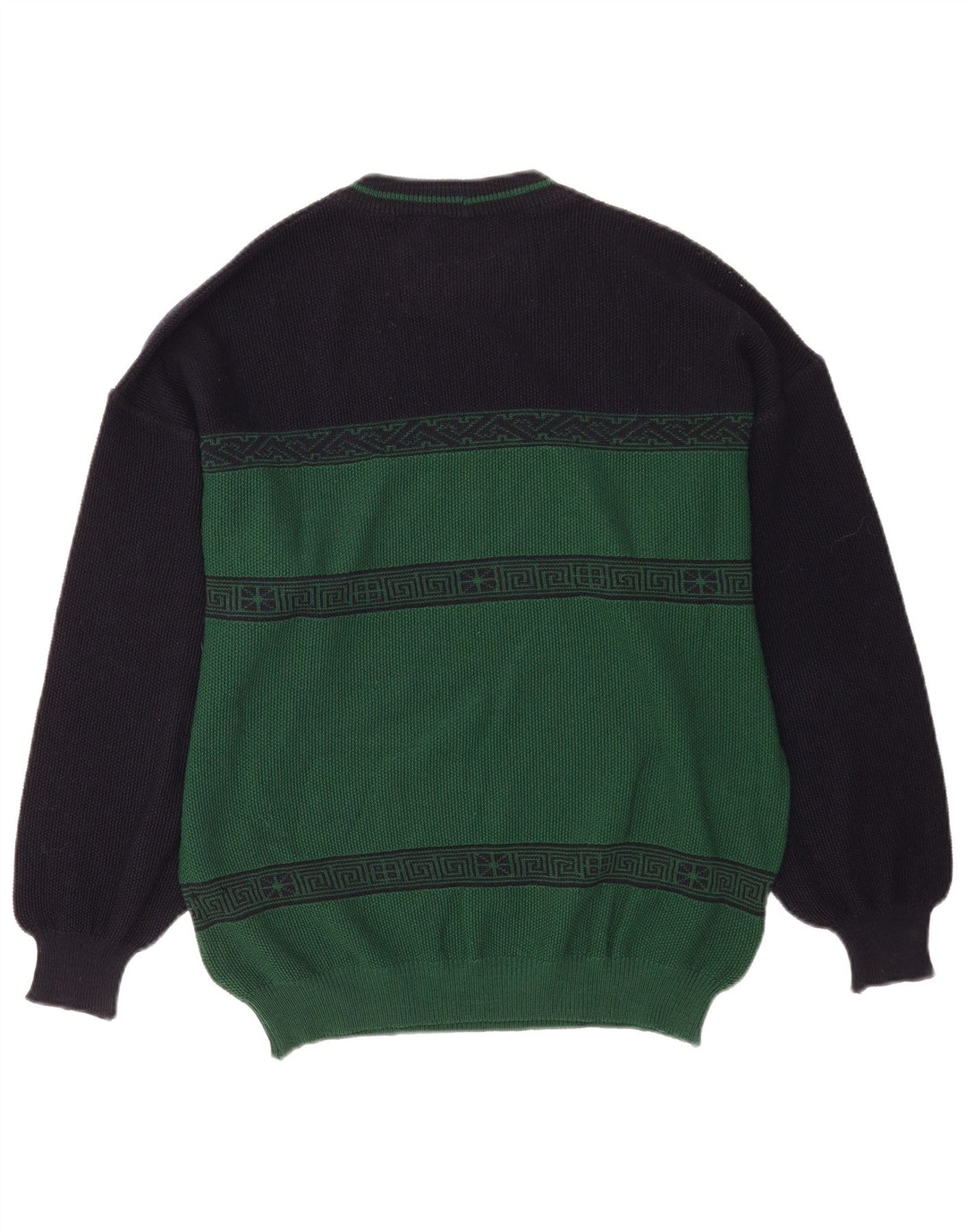 Suéter masculino Il Granchio com gola redonda e bloco colorido verde médio
