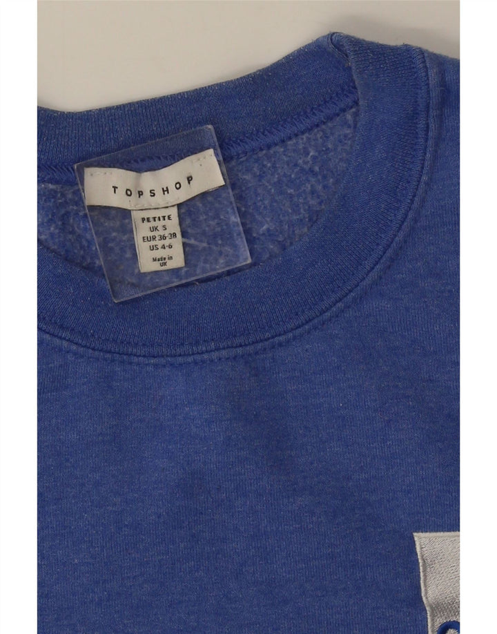 TOPSHOP Masculino Petite Moletom Jumper Pequeno Azul
