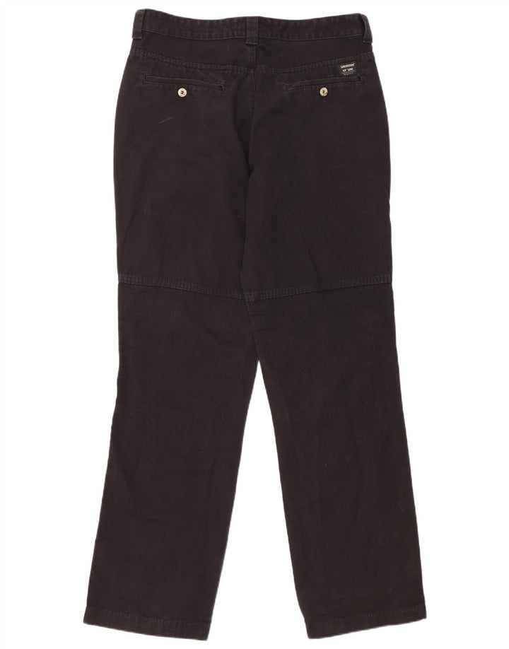 Lee Mens Straight Chino Calças W34 L33 Algodão Preto