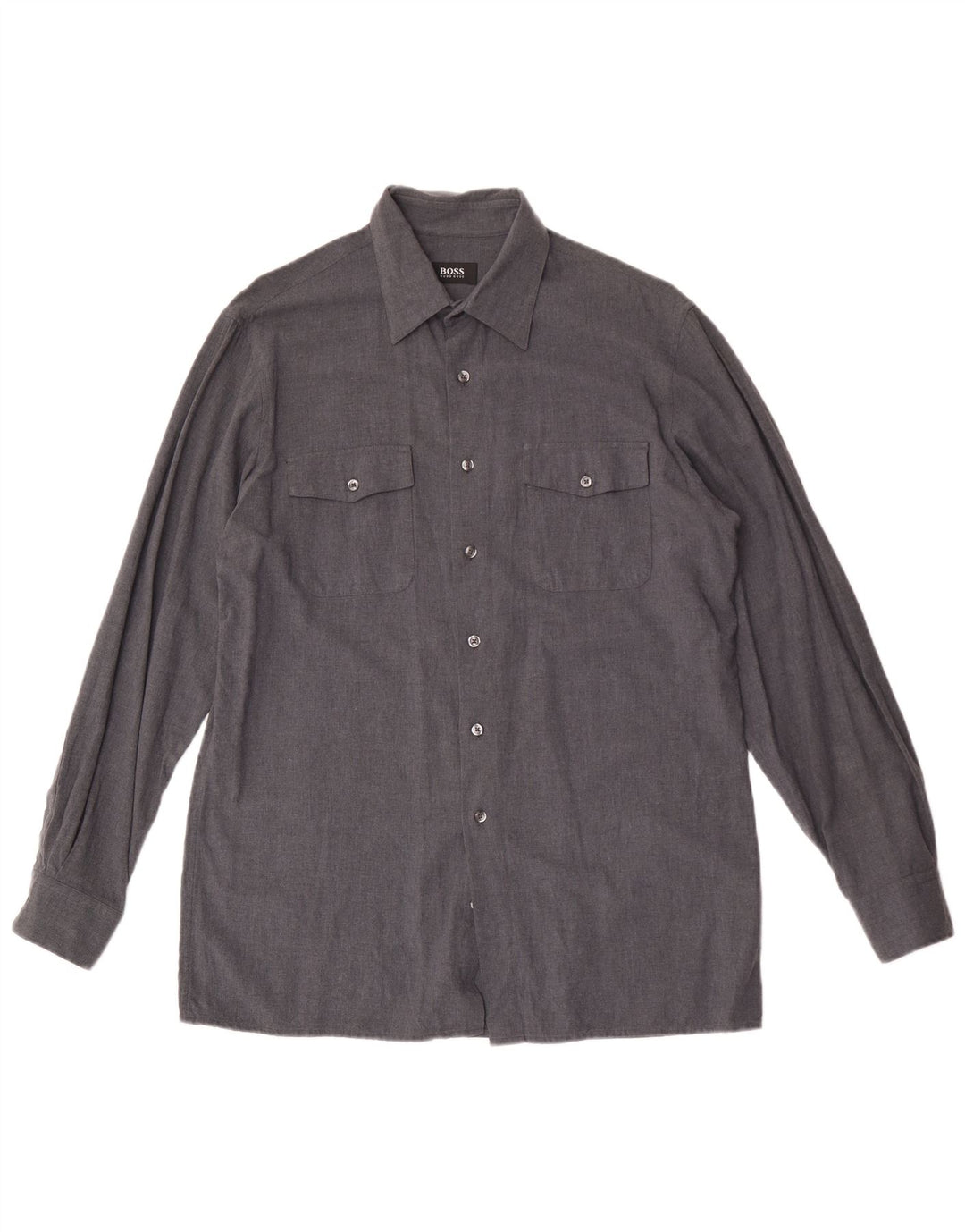 Camisa masculina Hugo Boss grande viscose cinza