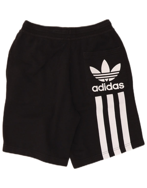 ADIDAS Mens Graphic Sport Shorts Pequeno Algodão Preto