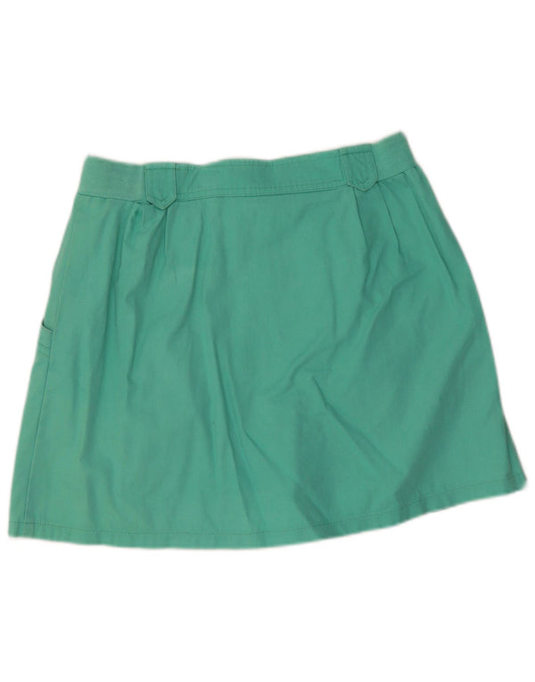 Mini saia feminina Adidas UK 10 pequena W26 algodão verde