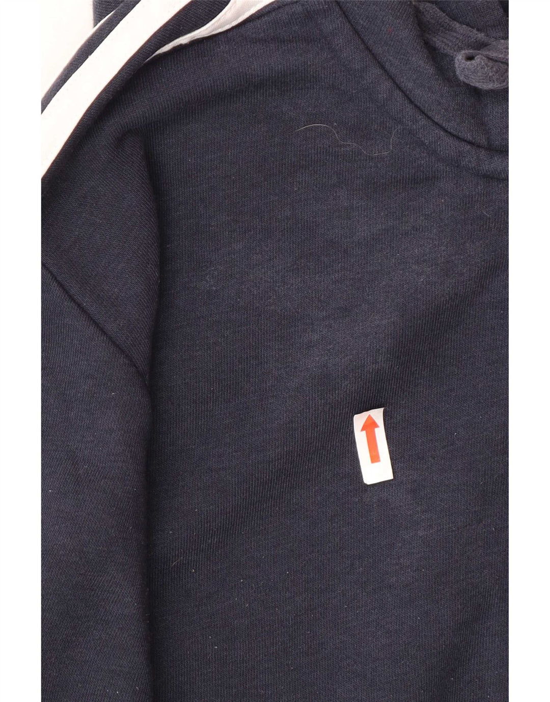 Adidas masculino zip moletom com capuz médio algodão azul marinho