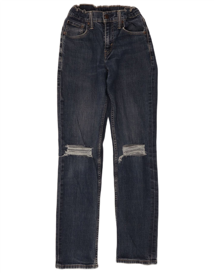 Levi's Masculino 511 Distressed Slim Jeans W29 L29 Azul Algodão