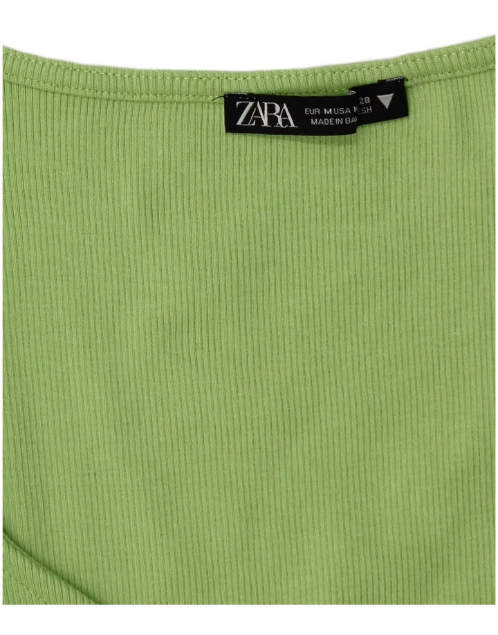 Blusa feminina Zara Top UK 12 verde médio