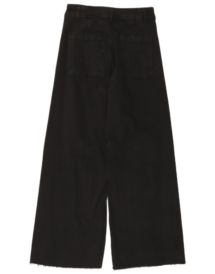 Zara Jeans feminino de perna larga EU 40 médio W30 L28 preto