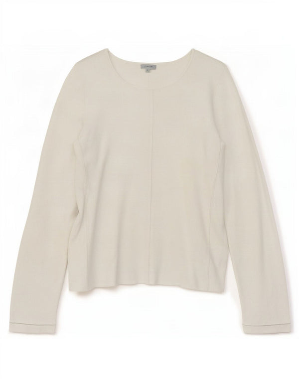 Top feminino Jigsaw manga comprida UK 10 pequeno branco