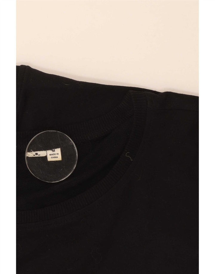 Vans feminino gráfico crop moletom jumper UK 14 médio preto