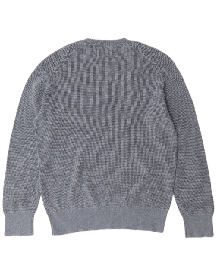 Suéter masculino ALL SAINTS com gola redonda e algodão azul médio