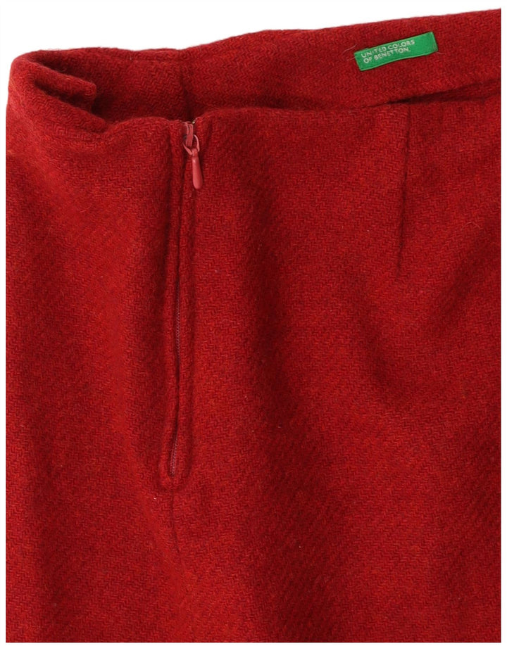 Mini saia feminina BENETTON W26 pequena Borgonha