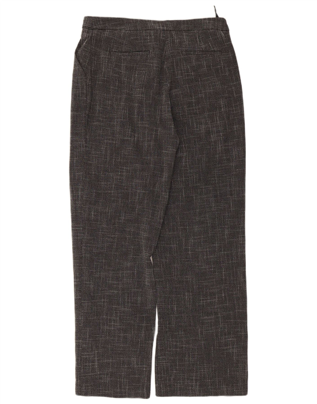 Calça chino feminina Marks & Spencer Reino Unido 10 pequena W30 L29 xadrez cinza