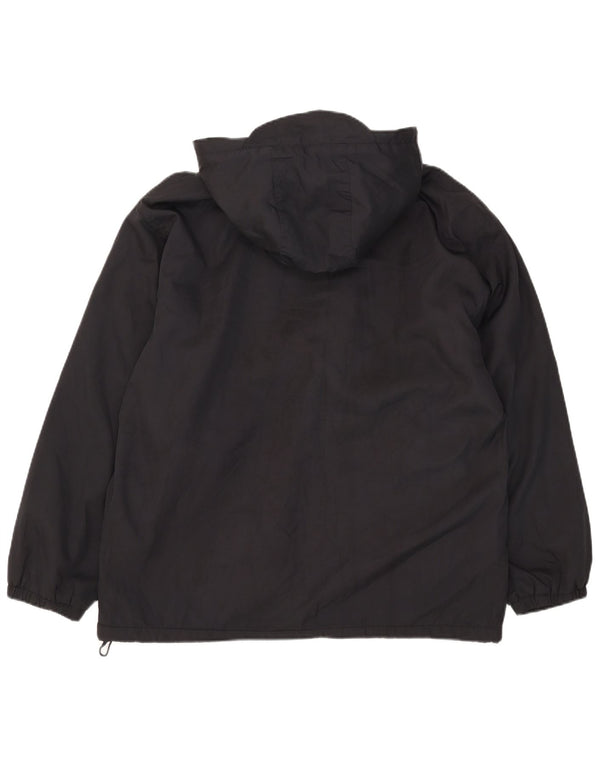 Jaqueta masculina Kappa com capuz solto e reversível UK 36 Small Black Colourblock