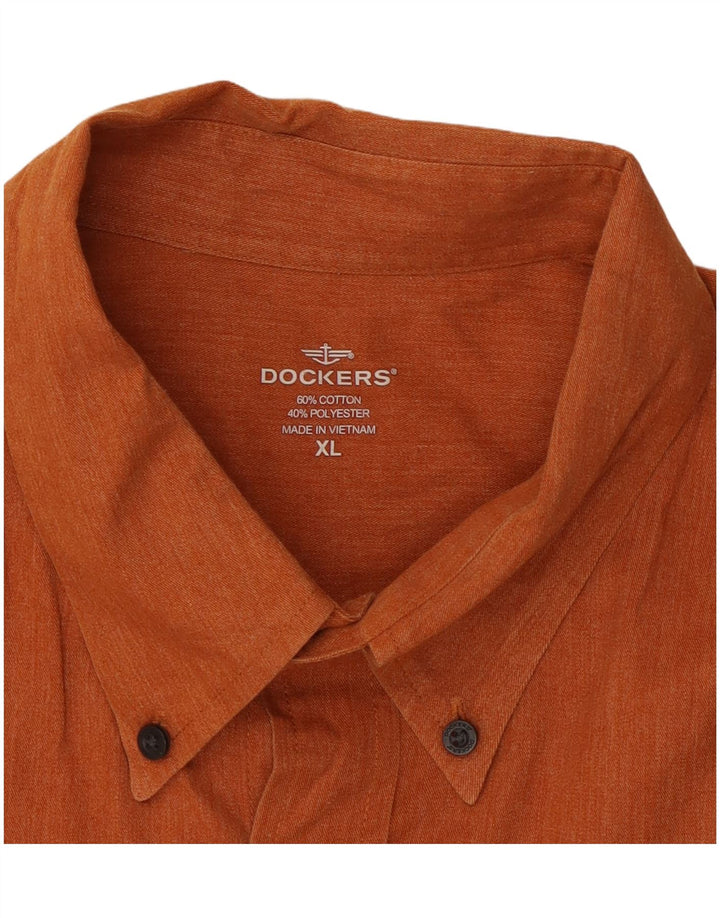 Camisa masculina DOCKERS XL laranja algodão