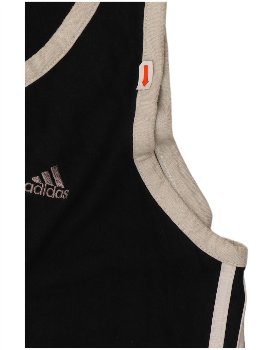 Adidas Mens Vest Top UK 34/36 Pequeno Algodão Preto