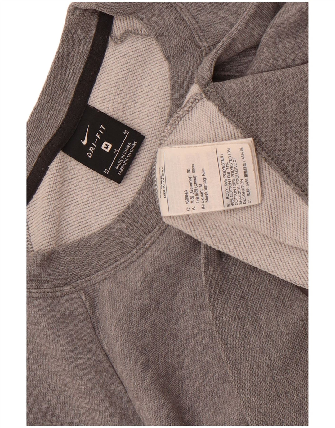 Moletom Nike Dri Fit Graphic Oversized Jumper UK 14 Médio Cinza