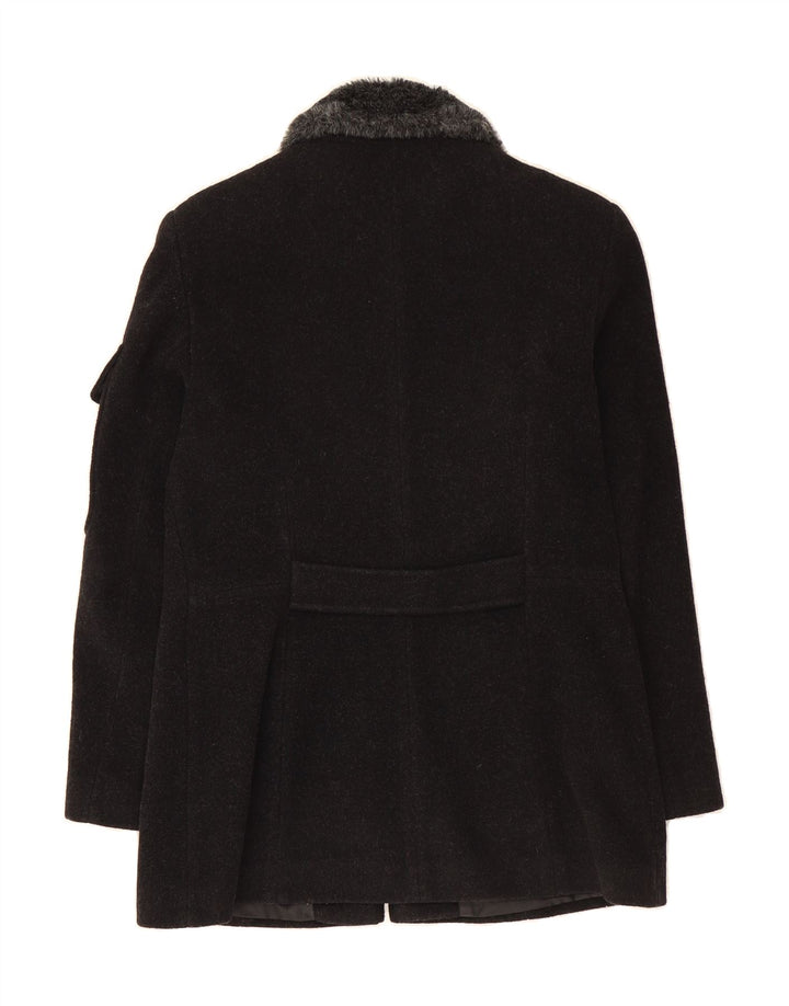 SASHA Womens Overcoat UK 14 Large Black Wool Vintage Sasha and Second-Hand Sasha from Messina Hembry 