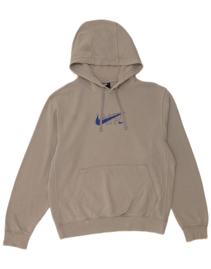 NIKE Masculino Air Graphic Hoodie Jumper Pequeno Algodão Cinza