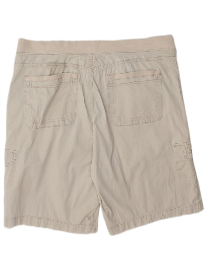 Shorts cargo feminino LEE com ajuste relaxado US 14 XL W36 algodão bege