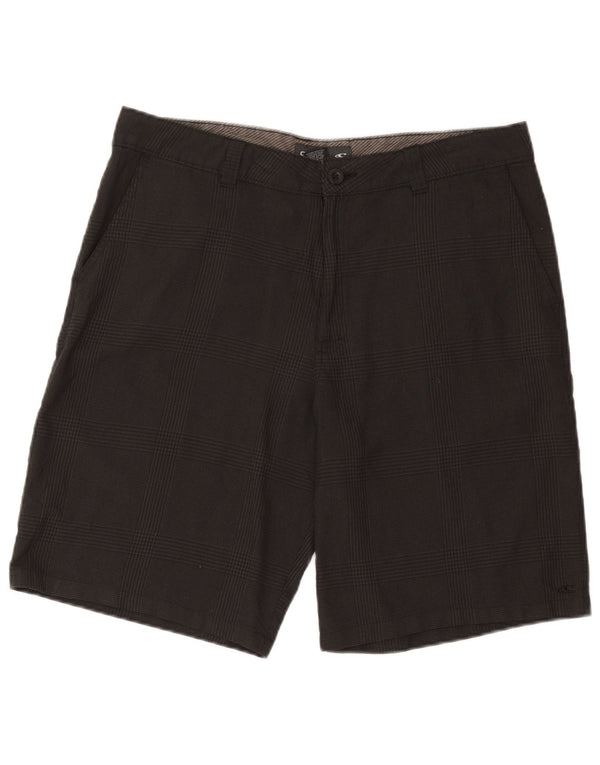 O'Neill Mens Chino Shorts W36 Grande Poliéster Xadrez Preto
