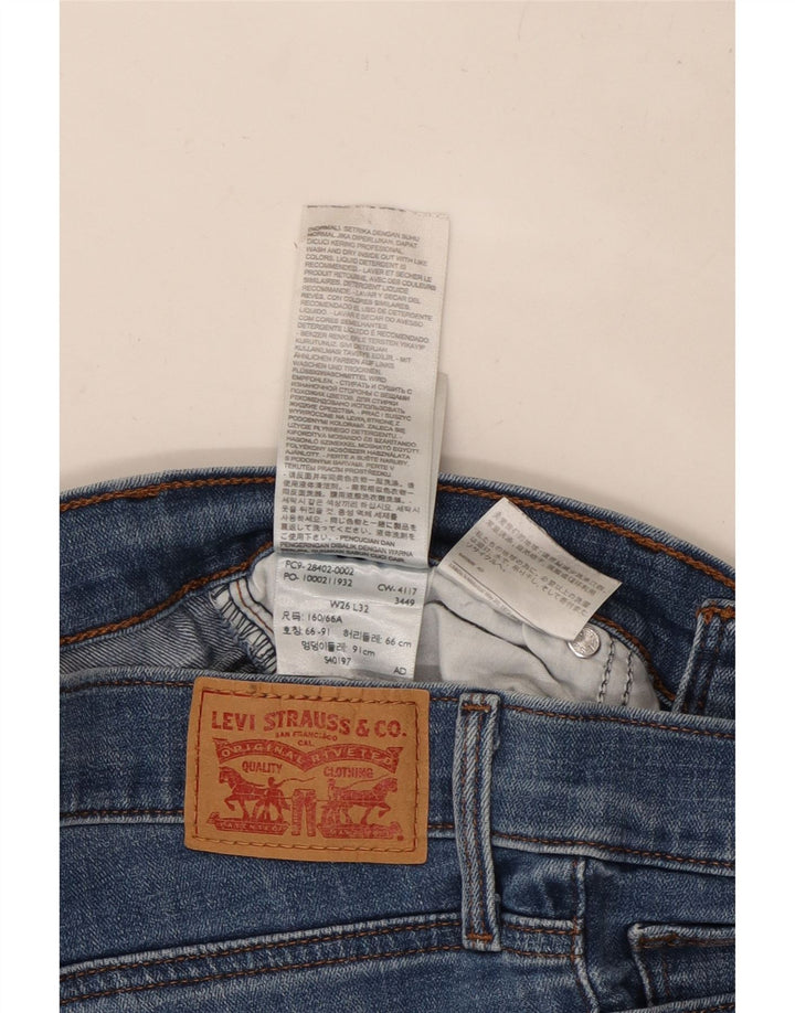 Jeans femininos LEVI'S Slimming Bootcut W26 L32 algodão azul