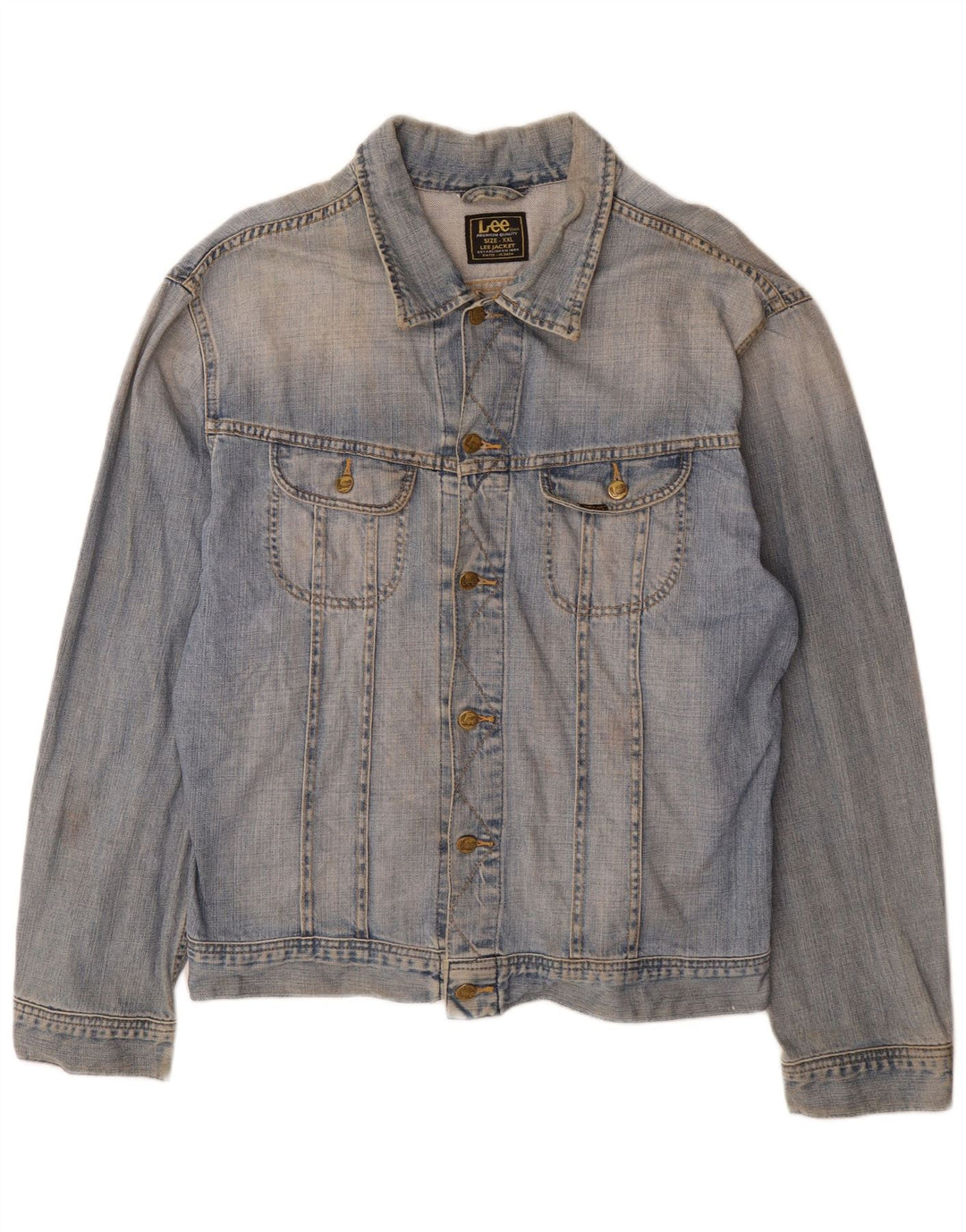 Jaqueta jeans masculina Lee UK 44 2XL algodão azul