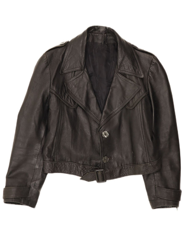 Jaqueta militar feminina VINTAGE UK 12 média preta