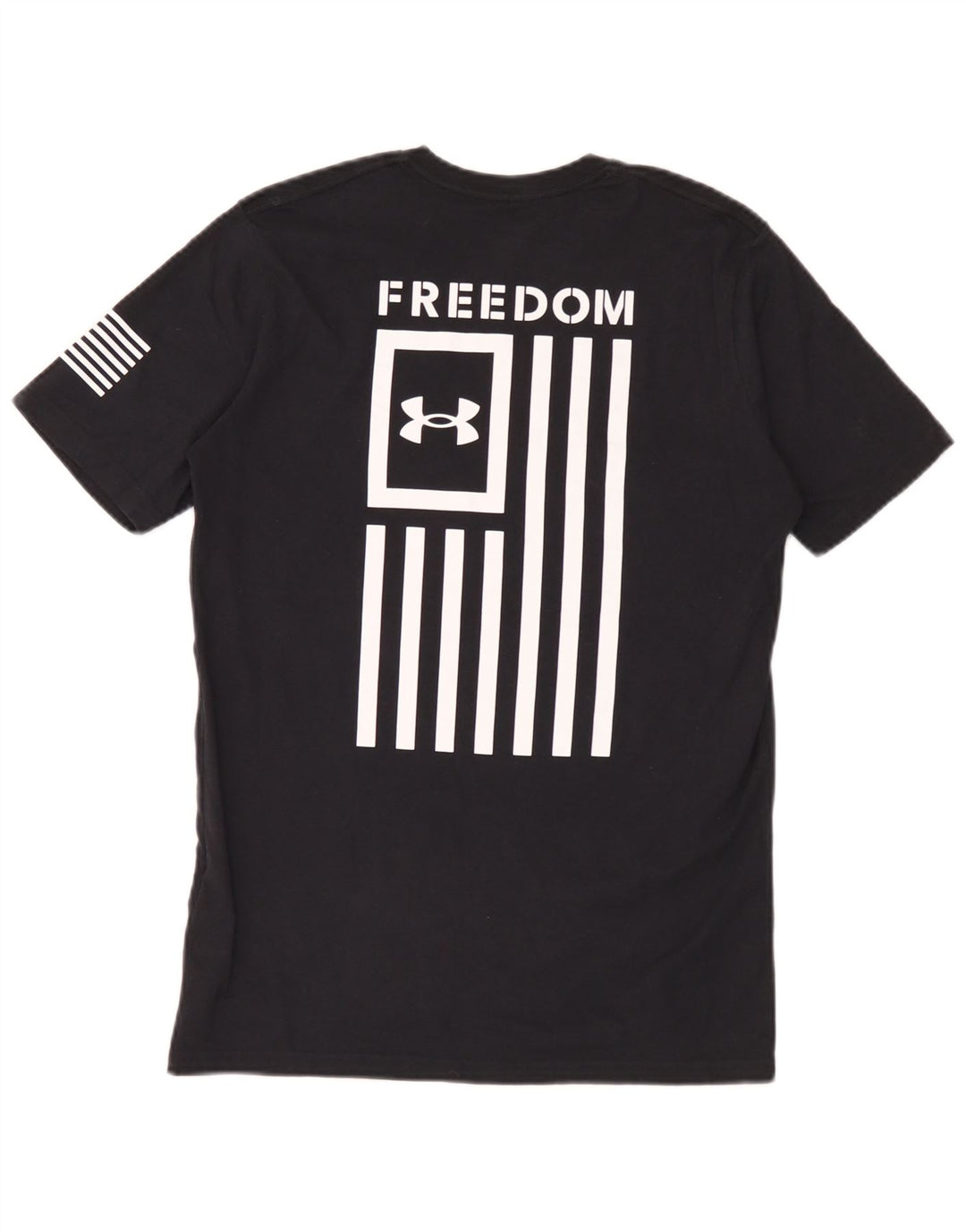 Under Armour Camiseta masculina gráfica top pequeno algodão preto