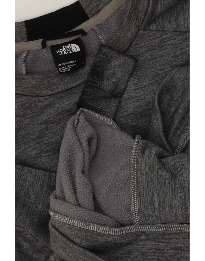 Moletom masculino The North Face, moletom grande cinza colorblock poliéster