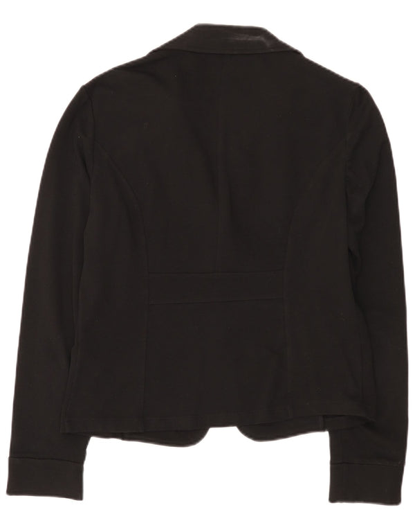 Jaqueta blazer feminina Liu Jo com 1 botão Reino Unido 18 XL algodão preto
