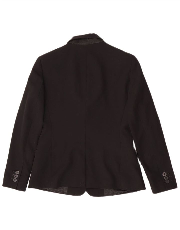 Jaqueta blazer feminina Topshop com 1 botão UK 6 XS poliéster preto