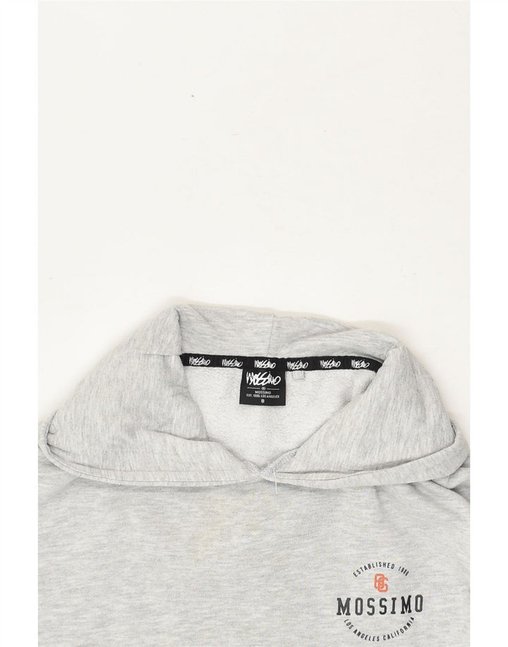 MOSSIMO Womens Graphic Hoodie Jumper UK 8 Small Grey Cotton | Vintage Mossimo | Thrift | Second-Hand Mossimo | Used Clothing | Messina Hembry 