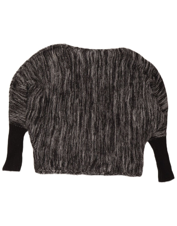 Suéter feminino CALVIN KLEIN JEANS com gola canoa Reino Unido 6 XS cinza manchado