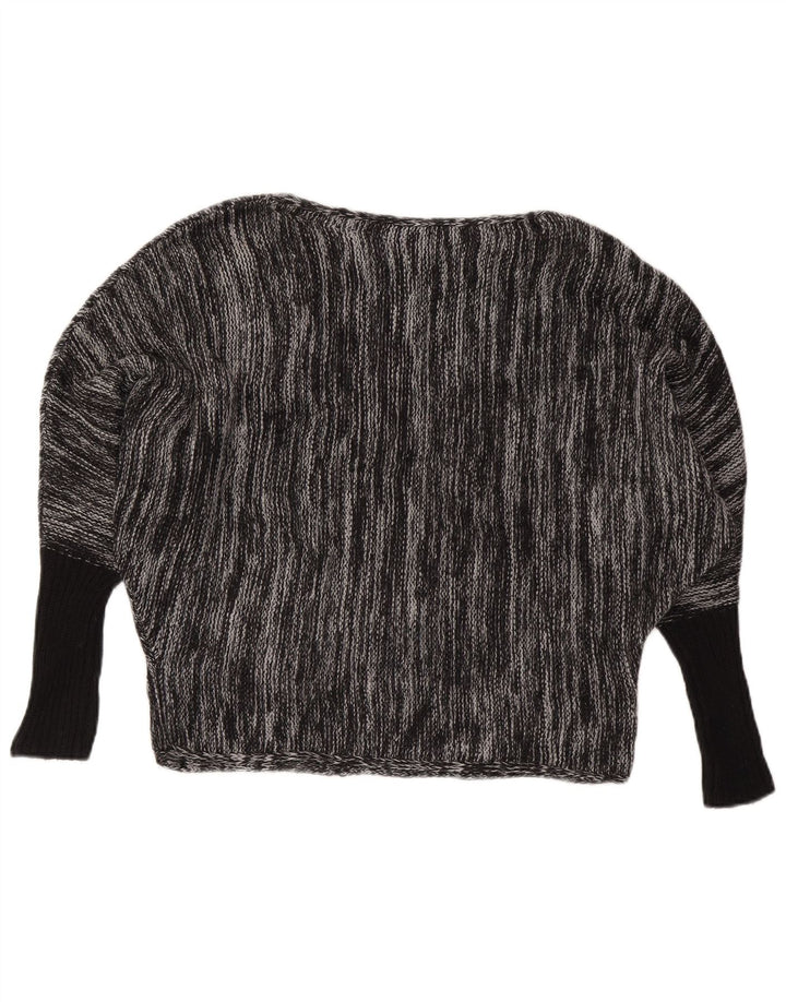 Suéter feminino CALVIN KLEIN JEANS com gola canoa Reino Unido 6 XS cinza manchado