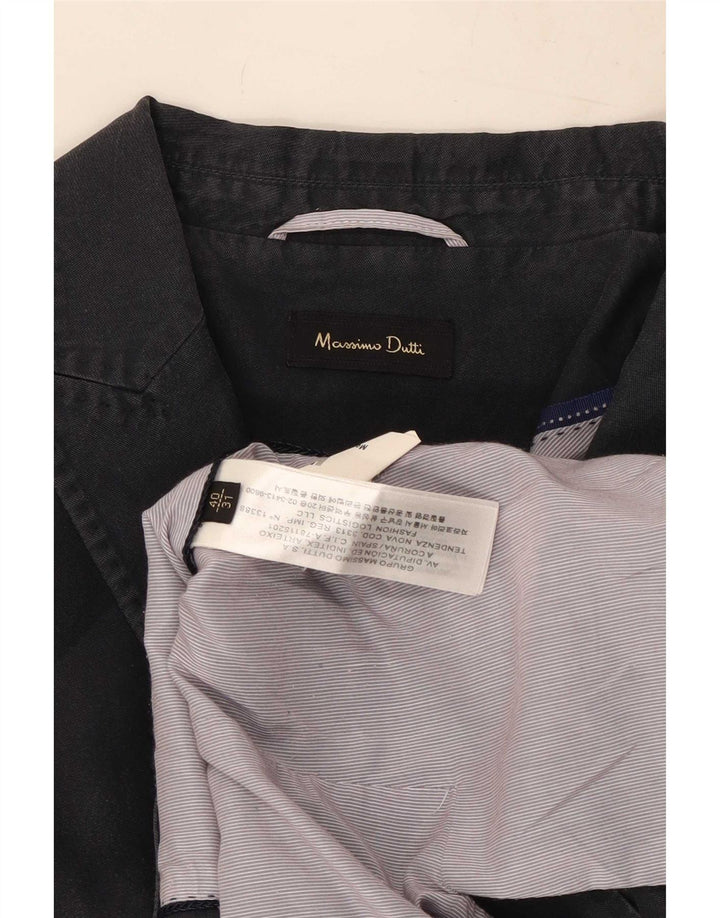 Jaqueta blazer feminina de 1 botão Massimo Dutti UE 40 Azul marinho médio