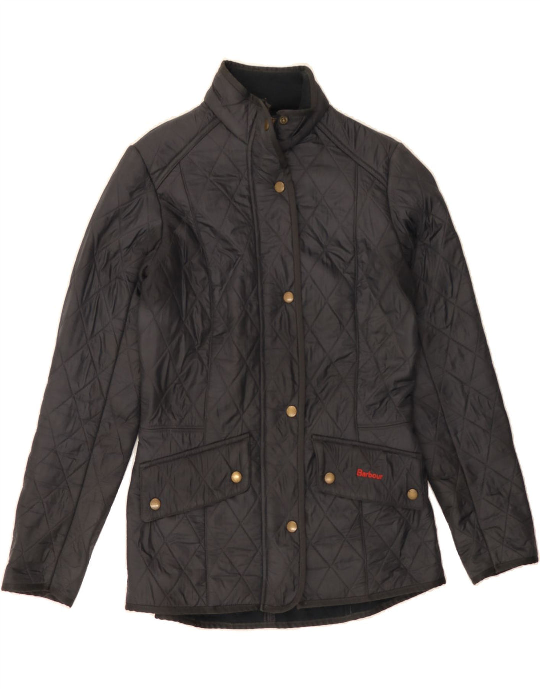 BARBOUR Womens Quilted Jacket UK 10 Small Black Vintage Barbour and Second-Hand Barbour from Messina Hembry 